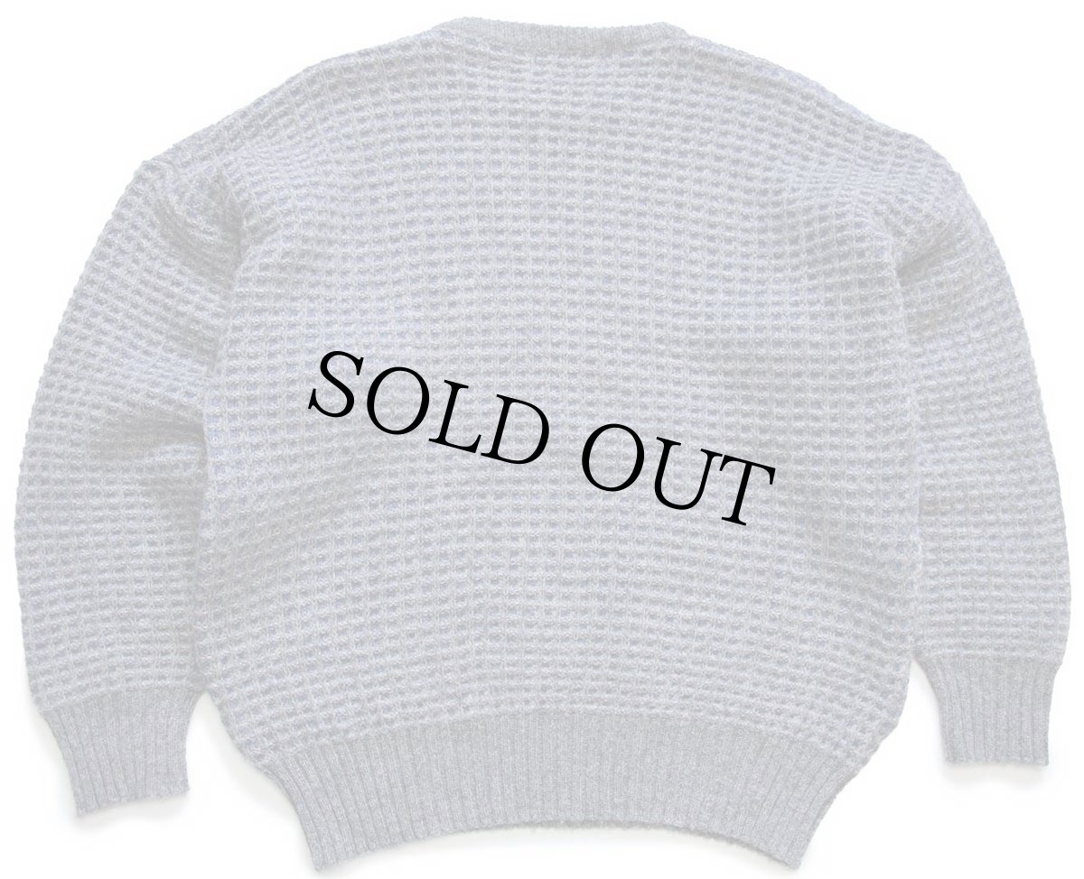 画像2: スコットランド製 HIGHLAND GLEN ワッフル シェットランド ウールニット セーター XL (2)