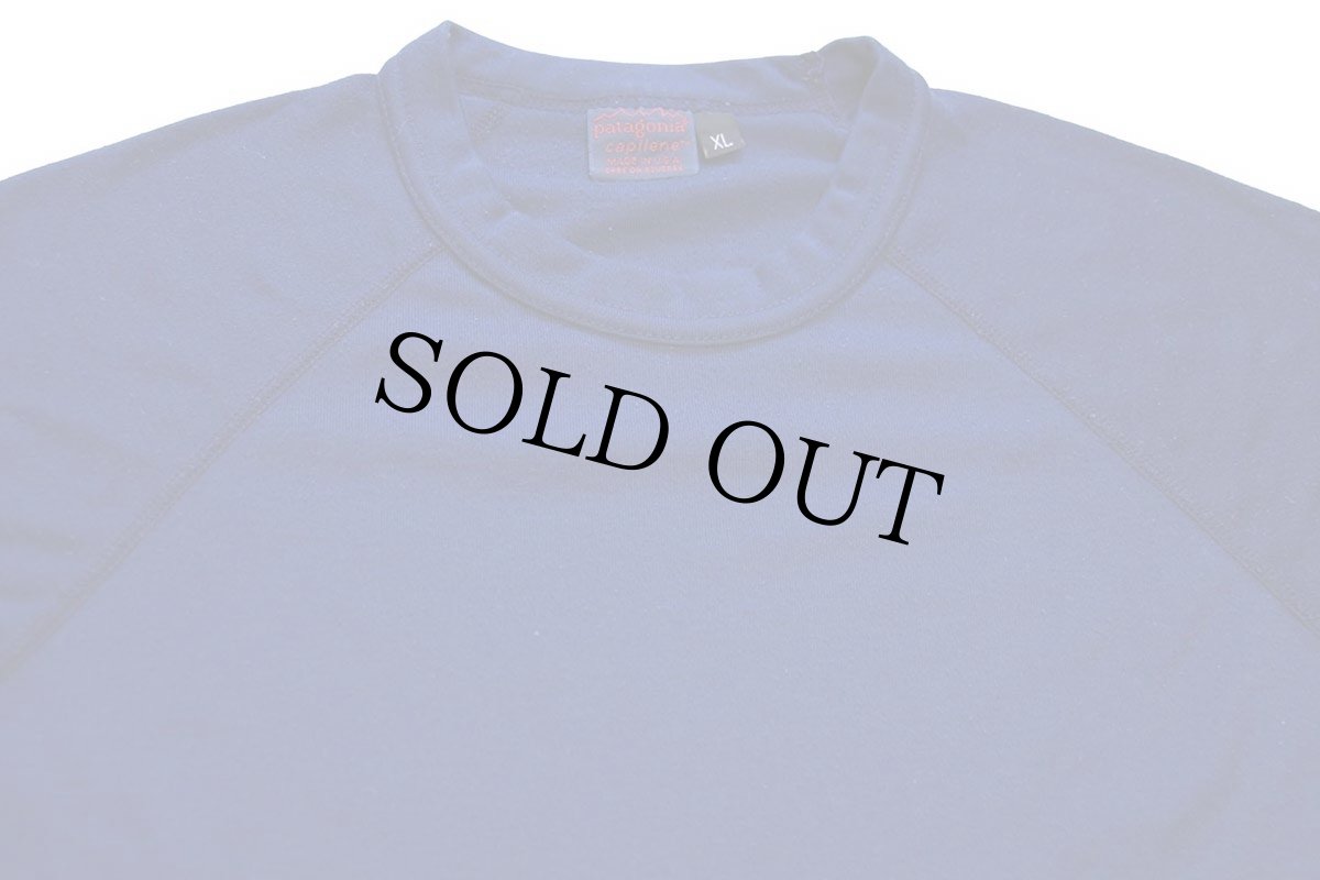 画像4: 90s USA製 patagoniaパタゴニア CAPILENEキャプリーン 無地 アンダーシャツ 紺 XL (4)