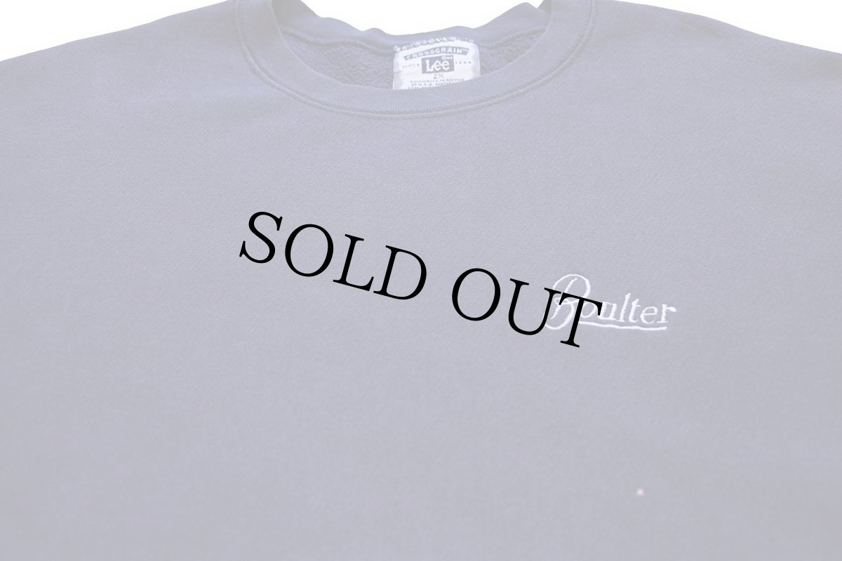 画像3: 90s Leeリー Boulter 刺繍 リバースウィーブ スウェット ナス紺 フェード 2X★特大 (3)