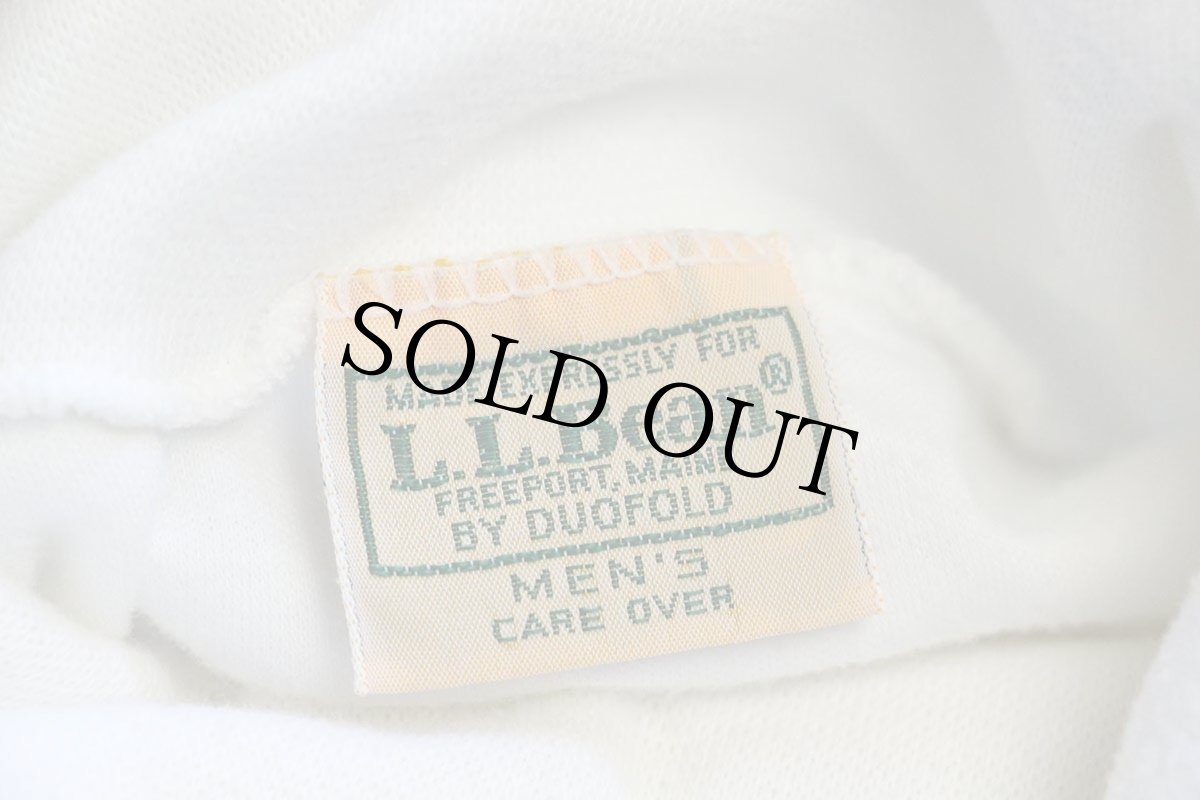 画像5: 80s USA製 L.L.Bean BY DUOFOLD 無地 タートルネック コットン 長袖Tシャツ 白 XL★A (5)