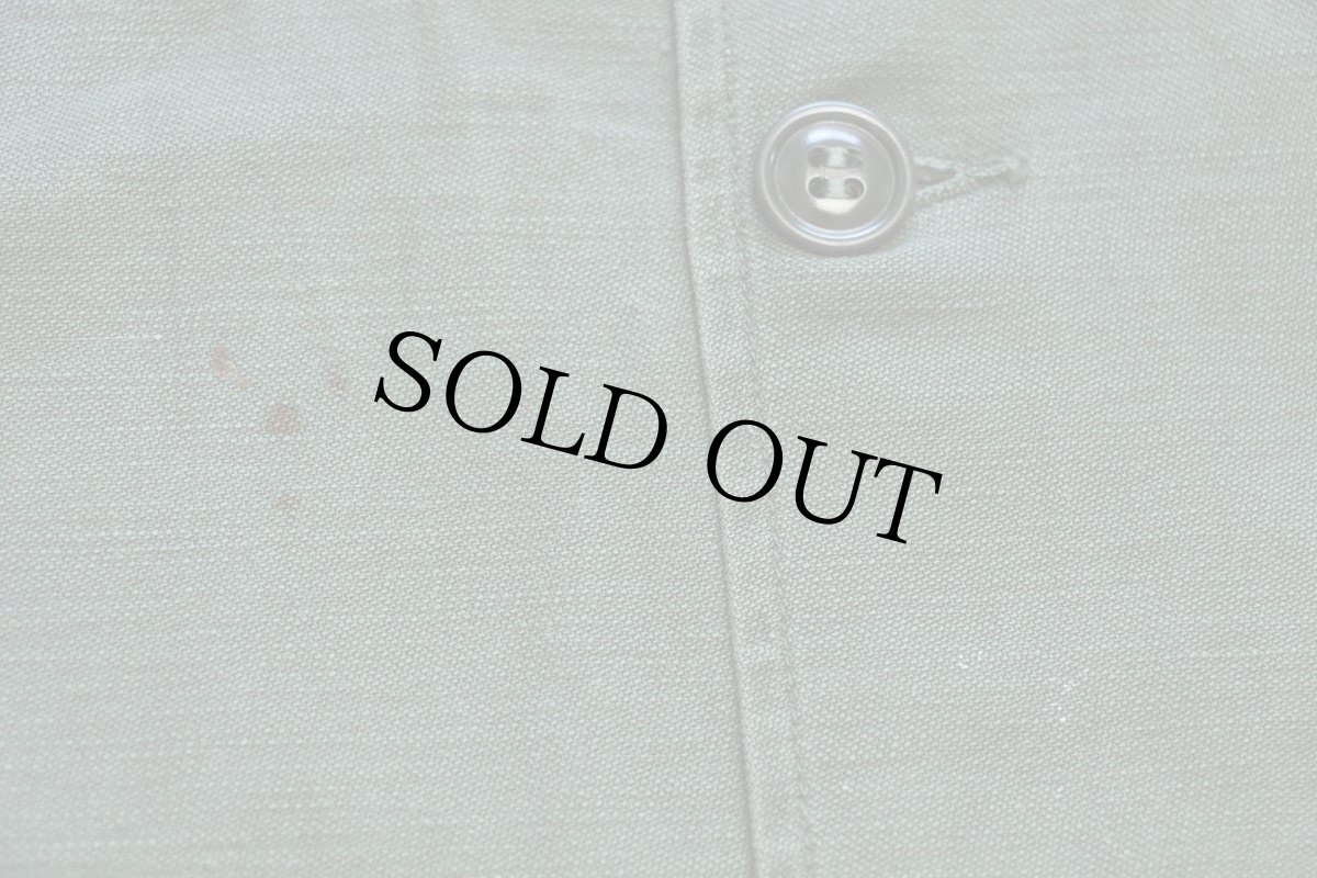 画像6: 60s 米軍 U.S.ARMY コットンサテン ユーティリティシャツ 3rd オリーブグリーン 14.5 (6)