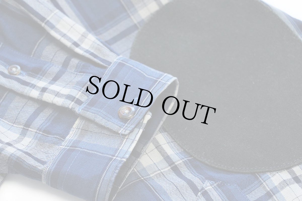 画像6: 00s メキシコ製 SIR PENDLETONサーペンドルトン タータンチェック エルボーパッチ ボタンダウン ウーステッド ウールシャツ カスタム L (6)