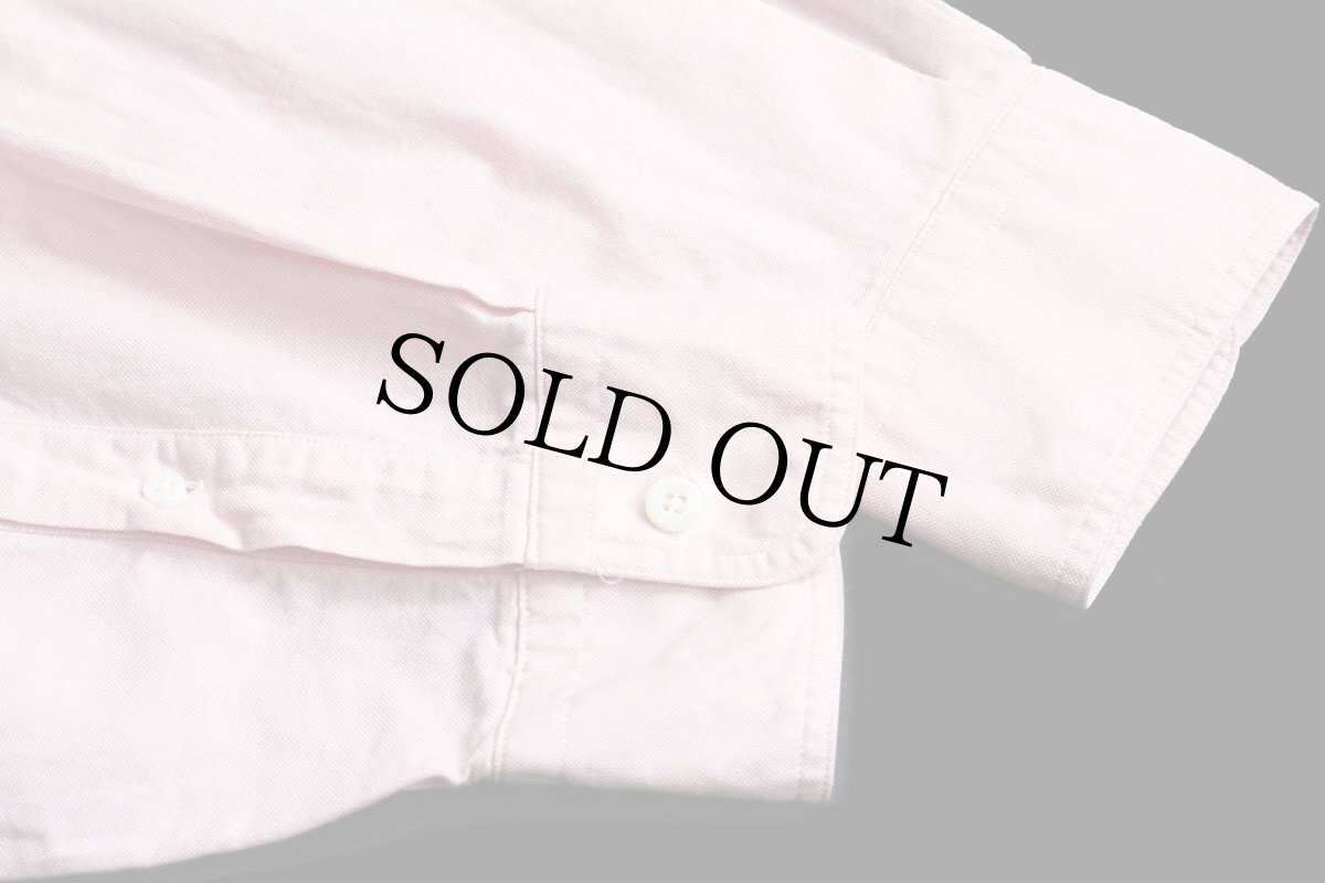 画像6: 90s USA製 LANDS'ENDランズエンド 無地 ボタンダウン オックスフォード コットンシャツ 薄ピンク 16.5 (6)