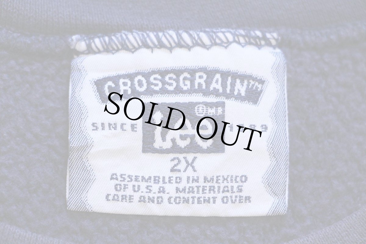 画像4: 90s Leeリー Boulter 刺繍 リバースウィーブ スウェット ナス紺 フェード 2X★特大 (4)