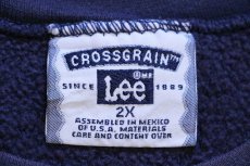 画像4: 90s Leeリー Boulter 刺繍 リバースウィーブ スウェット ナス紺 フェード 2X★特大 (4)