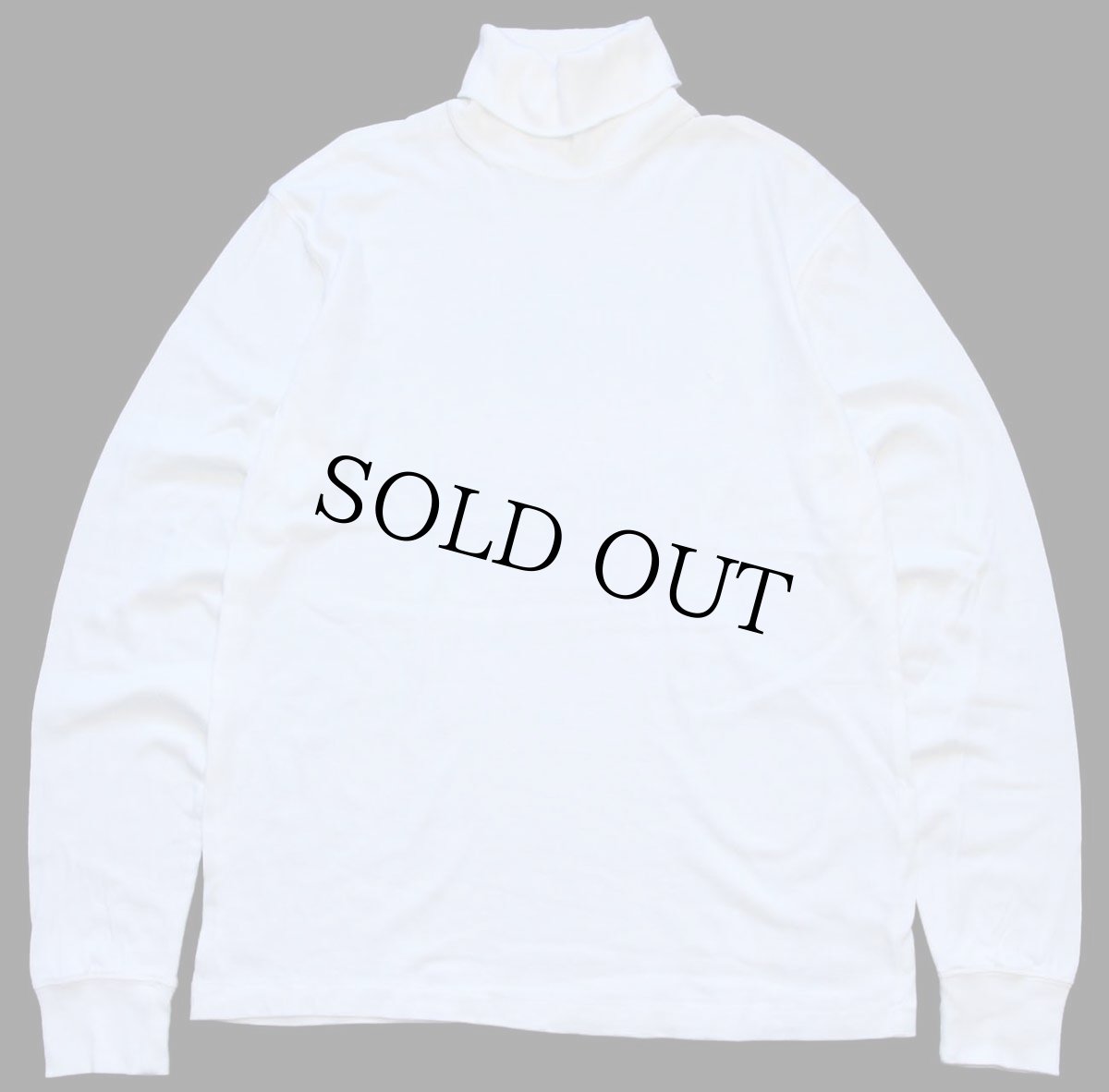 画像2: 00s ポロ ラルフローレン ワンポイント タートルネック コットン 長袖Tシャツ 白 M (2)