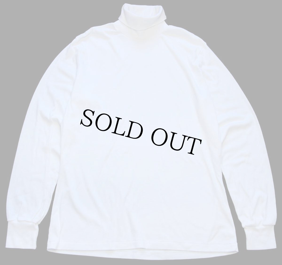 画像2: 80s USA製 L.L.Bean BY DUOFOLD 無地 タートルネック コットン 長袖Tシャツ 白 XL★B (2)