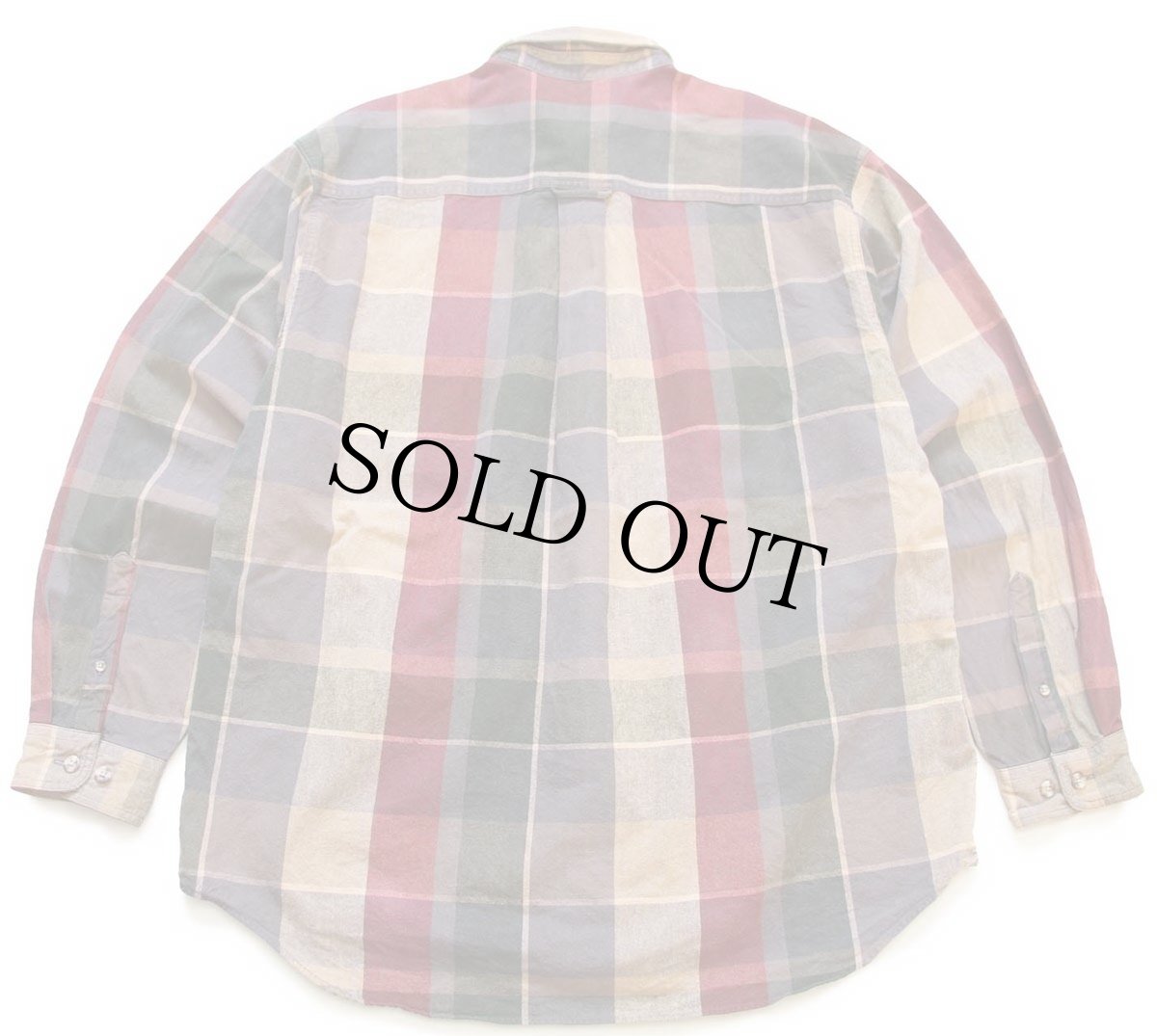 画像2: 90s EddieBauerエディーバウアー Elkhorn Canvas チェック コットン キャンバスシャツ XL (2)