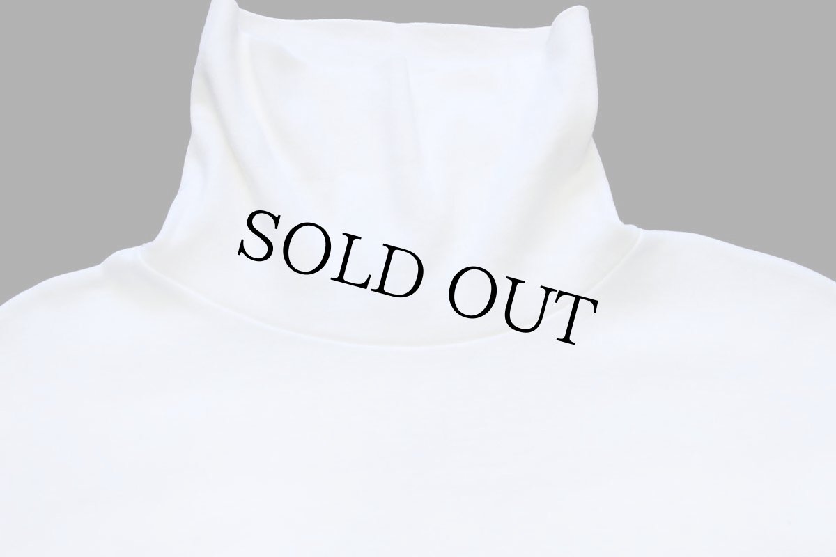 画像4: 90s USA製 LANDS'ENDランズエンド 無地 タートルネック コットン 長袖Tシャツ 白 XXL★特大 (4)