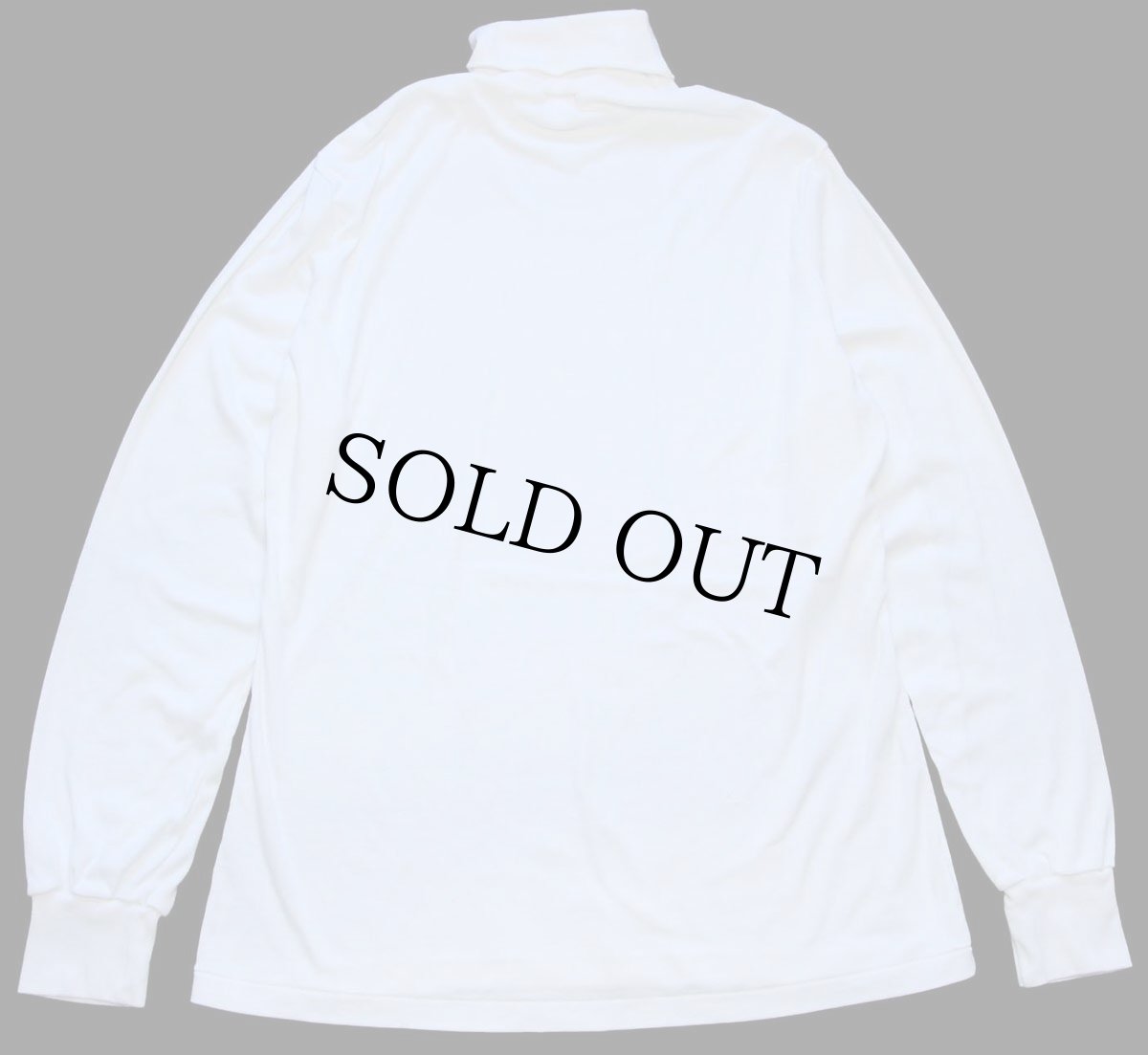 画像3: 80s USA製 L.L.Bean BY DUOFOLD 無地 タートルネック コットン 長袖Tシャツ 白 XL★B (3)