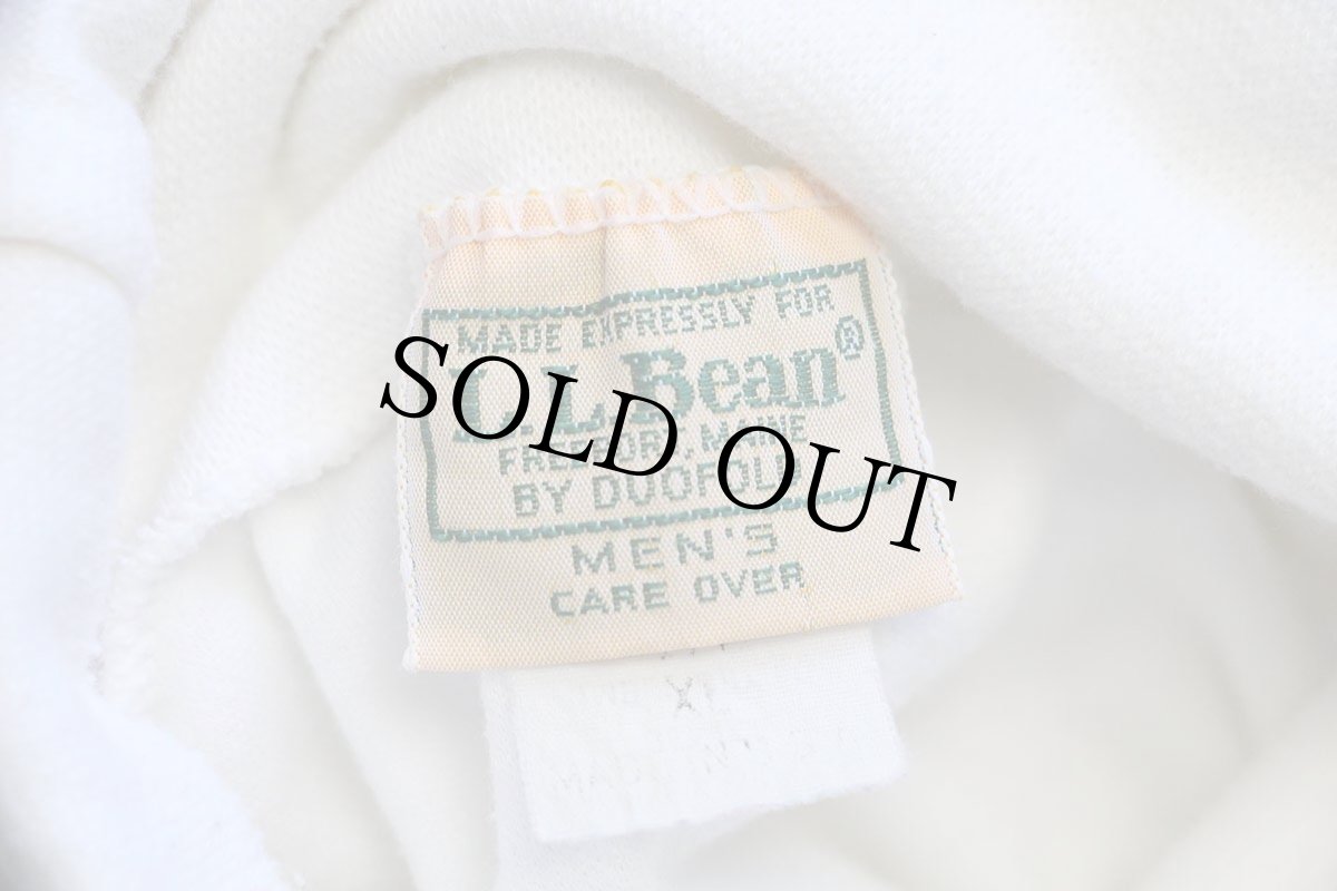 画像5: 80s USA製 L.L.Bean BY DUOFOLD 無地 タートルネック コットン 長袖Tシャツ 白 XL★B (5)