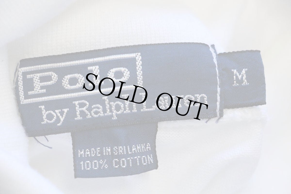 画像5: 00s ポロ ラルフローレン ワンポイント タートルネック コットン 長袖Tシャツ 白 M (5)