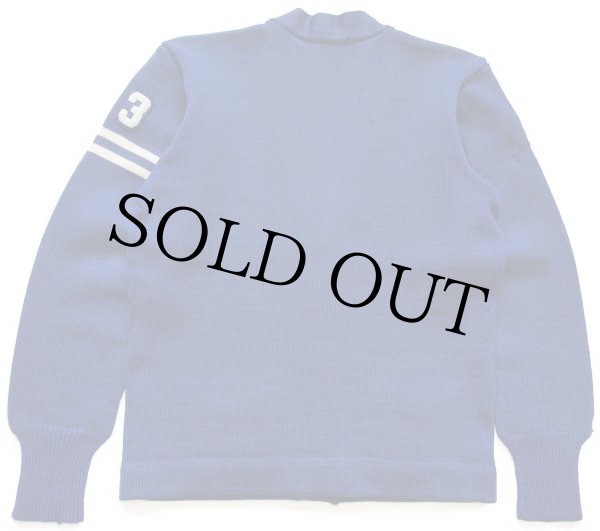 50s GRANATO ウールニット レタードカーディガン 濃青 - Sixpacjoe Web