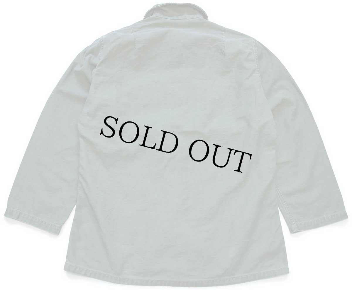 画像2: 60s 米軍 U.S.ARMY コットンサテン ユーティリティシャツ 3rd オリーブグリーン 14.5 (2)