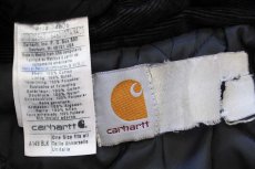 画像5: carharttカーハート フード付き キルティングライナー ダック地 トラディショナルジャケット 黒 フェード (5)