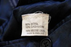 画像6: 80s 英国製 Burberrysバーバリー PRORSUM ウール×カシミヤ ステンカラーコート 濃紺 40R★バルマカーン (6)