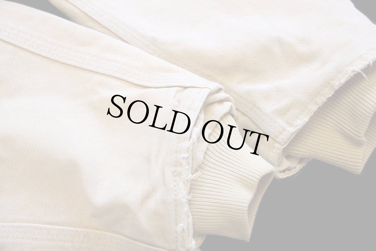 画像9: 80s USA製 carharttカーハート キルティングライナー サンドストーン ダック地 ランチコート 茶 フェード (9)