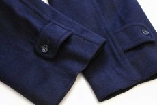 画像9: 80s 英国製 Burberrysバーバリー PRORSUM ウール×カシミヤ ステンカラーコート 濃紺 40R★バルマカーン (9)