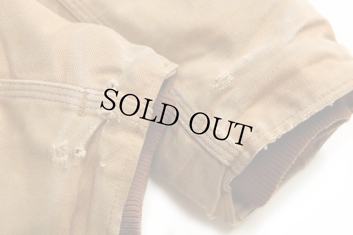 画像8: 90s carharttカーハート キルティングライナー ダック地 トラディショナルコート 茶 (8)