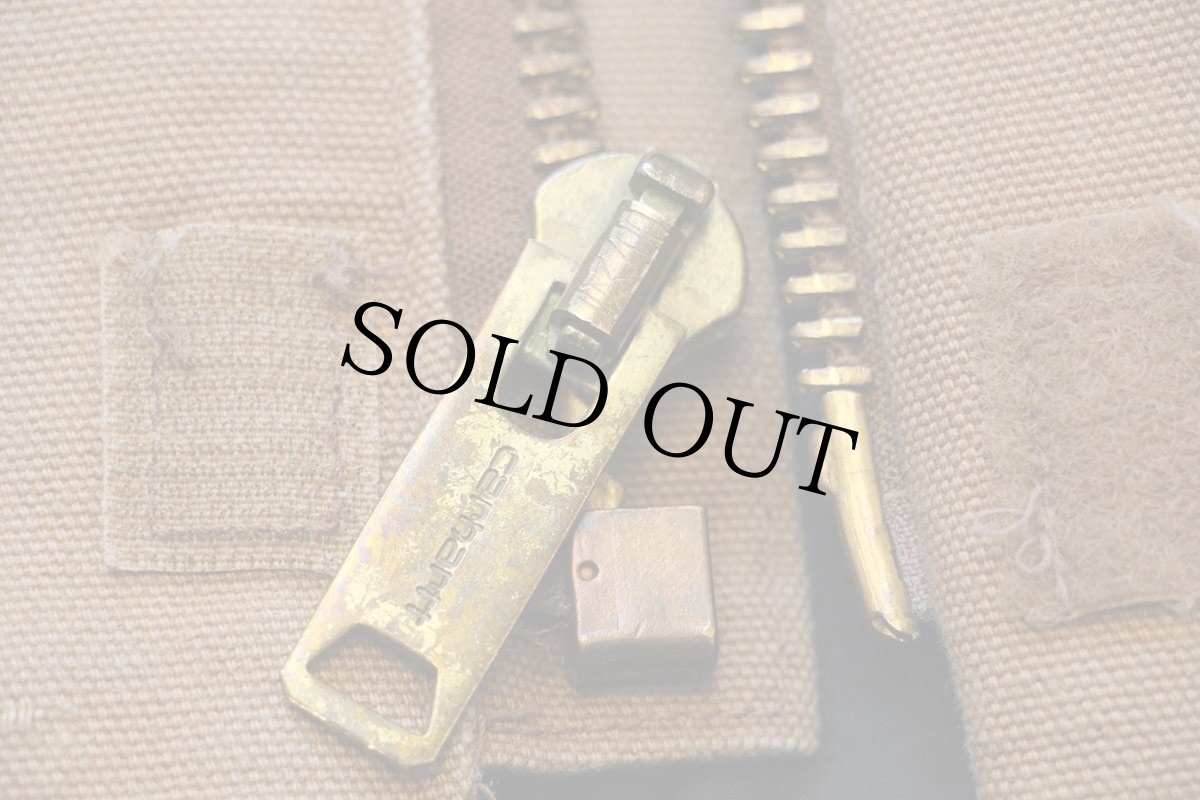 画像7: 90s USA製 carharttカーハート キルティングライナー ダック地 トラディショナルコート 茶 44T (7)