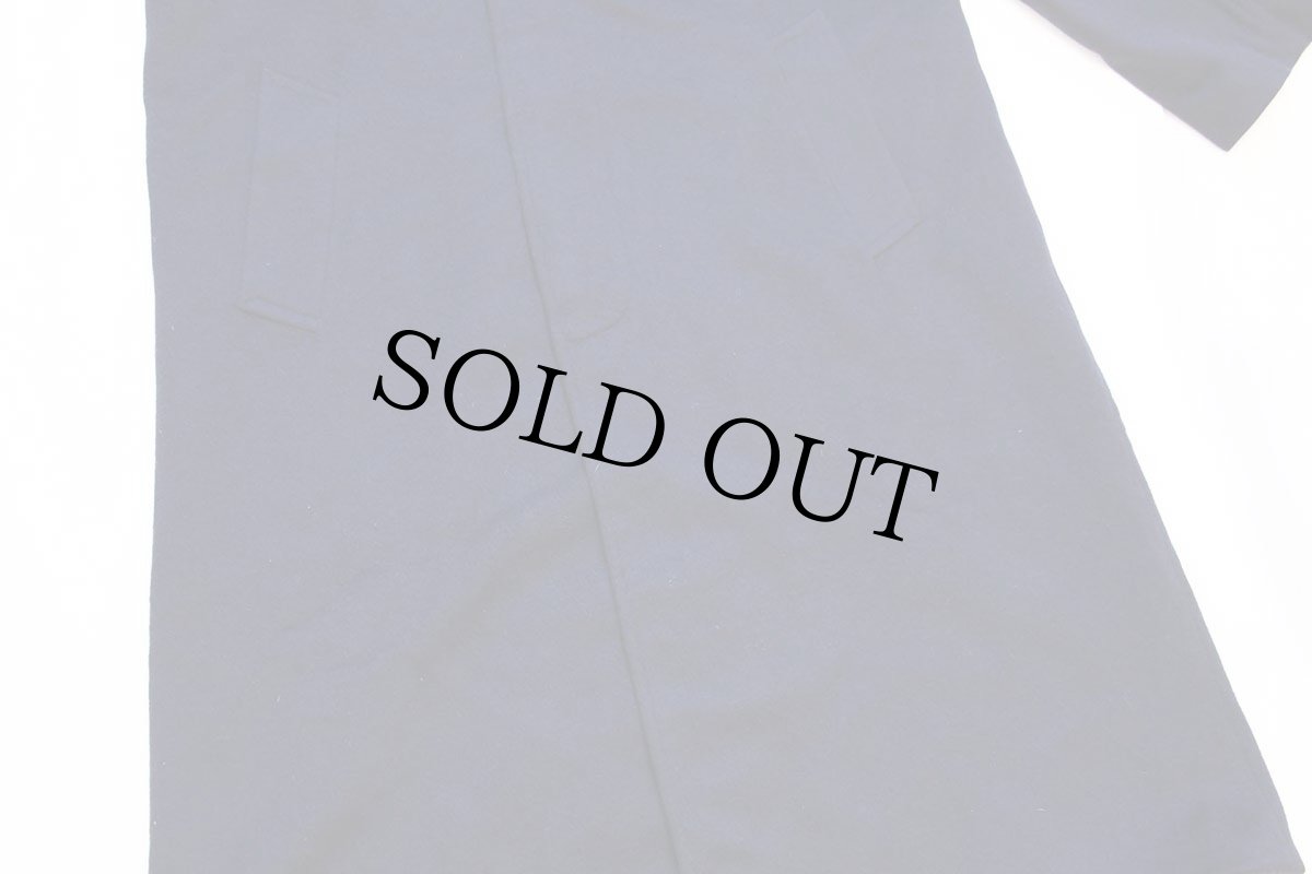 画像8: 80s 英国製 Burberrysバーバリー PRORSUM ウール×カシミヤ ステンカラーコート 濃紺 40R★バルマカーン (8)