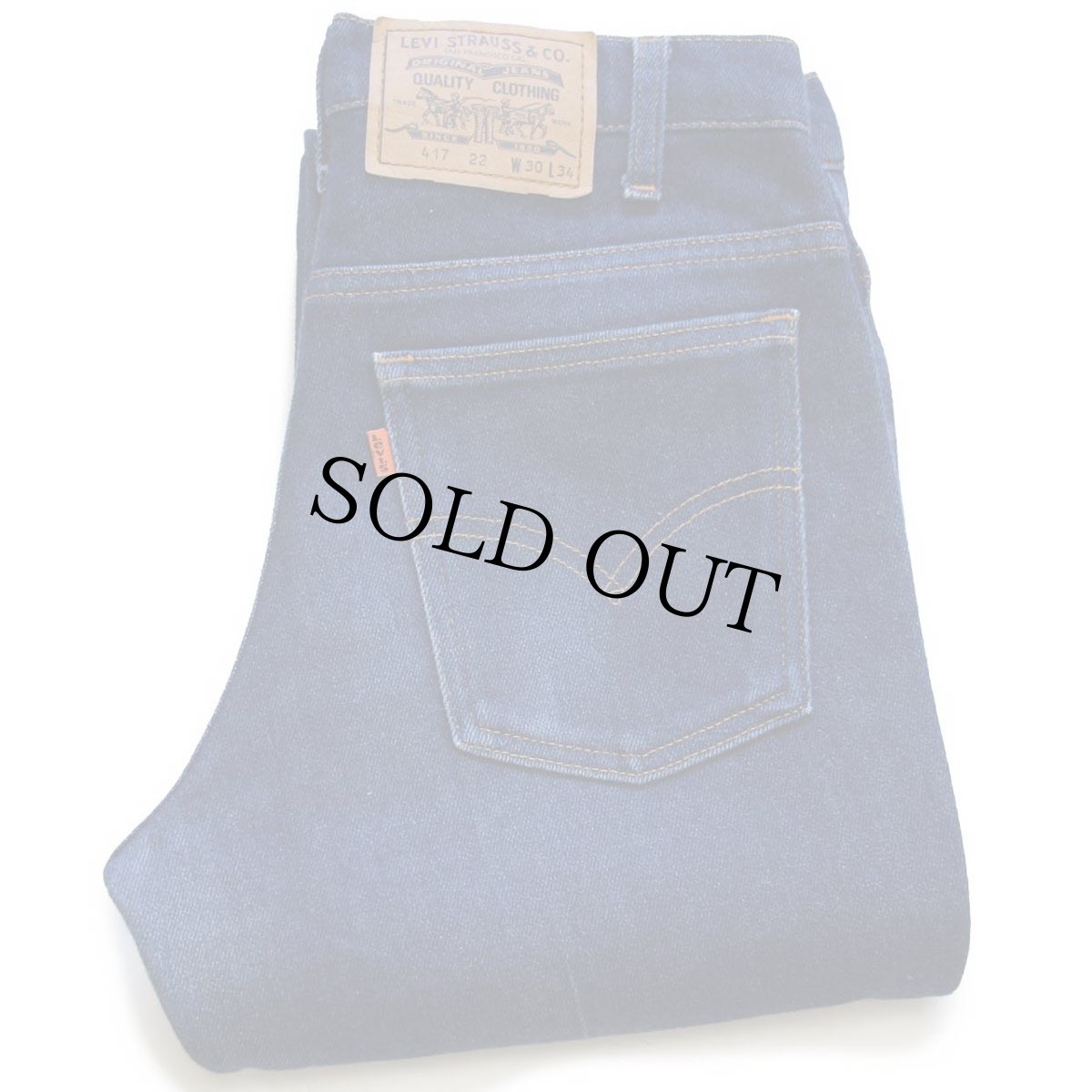 画像1: 00s イタリア製 Levi'sリーバイス 417 センタープレス ストレッチ デニムパンツ W30 L34★ユーロ ブーツカット (1)