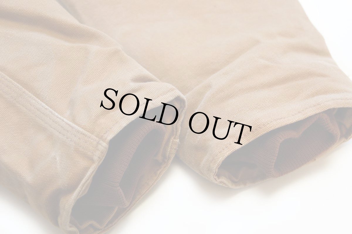 画像8: 90s USA製 carharttカーハート キルティングライナー ダック地 トラディショナルコート 茶 44T (8)