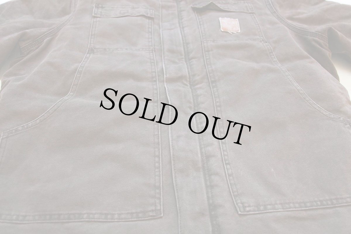 画像6: 00s USA製 carharttカーハート キルティングライナー ダック地 トラディショナルコート チェスナットブラウン L-R (6)