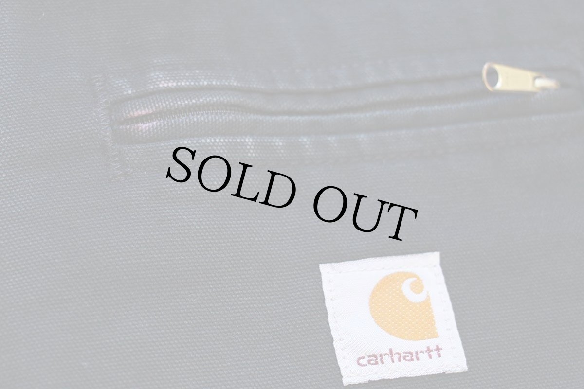 画像6: 90s USA製 carharttカーハート HALLIBURTON 刺繍 ブランケットライナー ダック地 デトロイトジャケット 黒 48T (6)