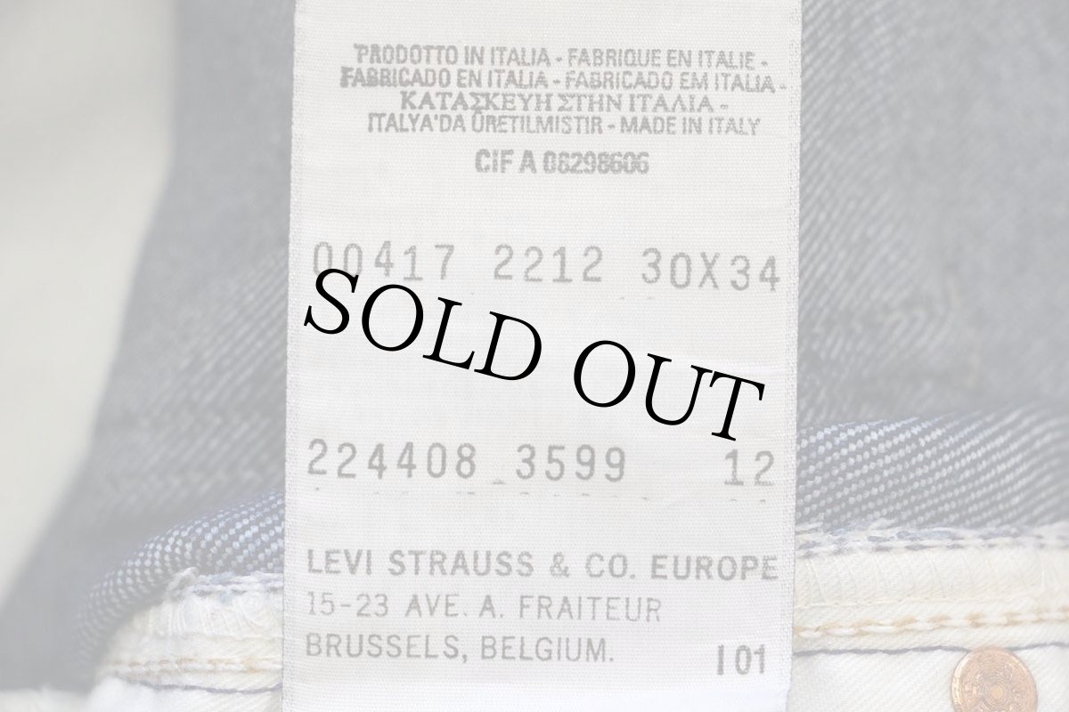 画像7: 00s イタリア製 Levi'sリーバイス 417 センタープレス ストレッチ デニムパンツ W30 L34★ユーロ ブーツカット (7)