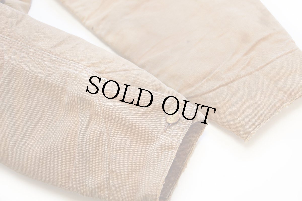 画像8: 80s carharttカーハート ブランケットライナー ダック地 チョアコート カバーオール 茶 (8)