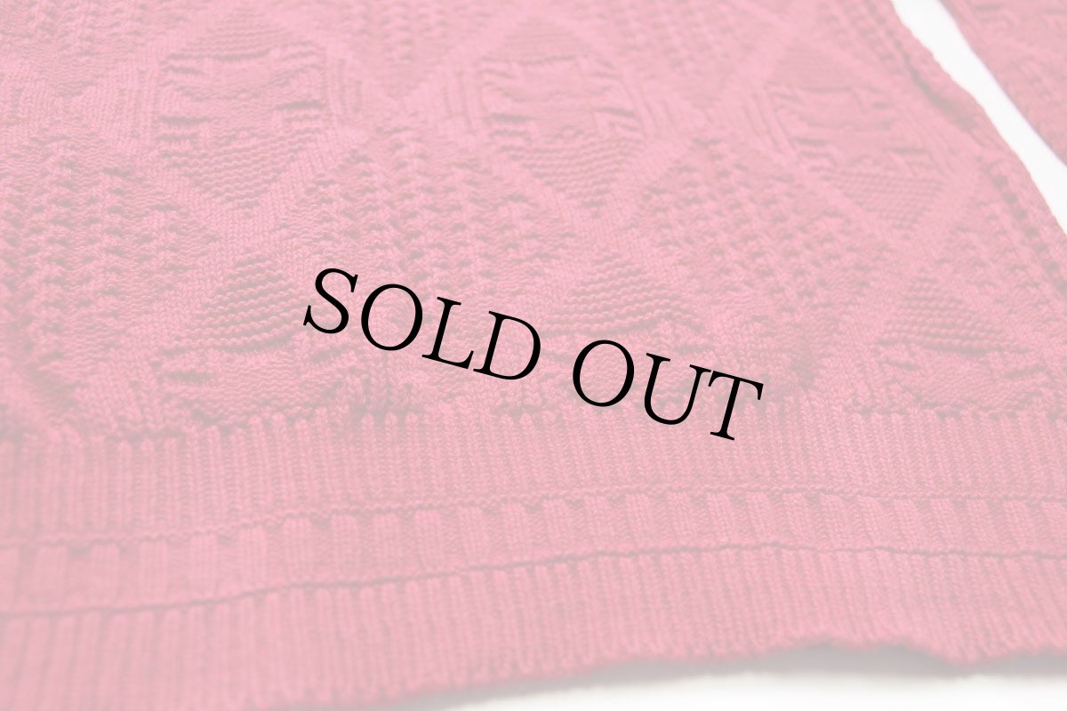 画像5: 80s USA製 JCPenney THE FOX フォークロア柄 コットンニット セーター 赤 S (5)