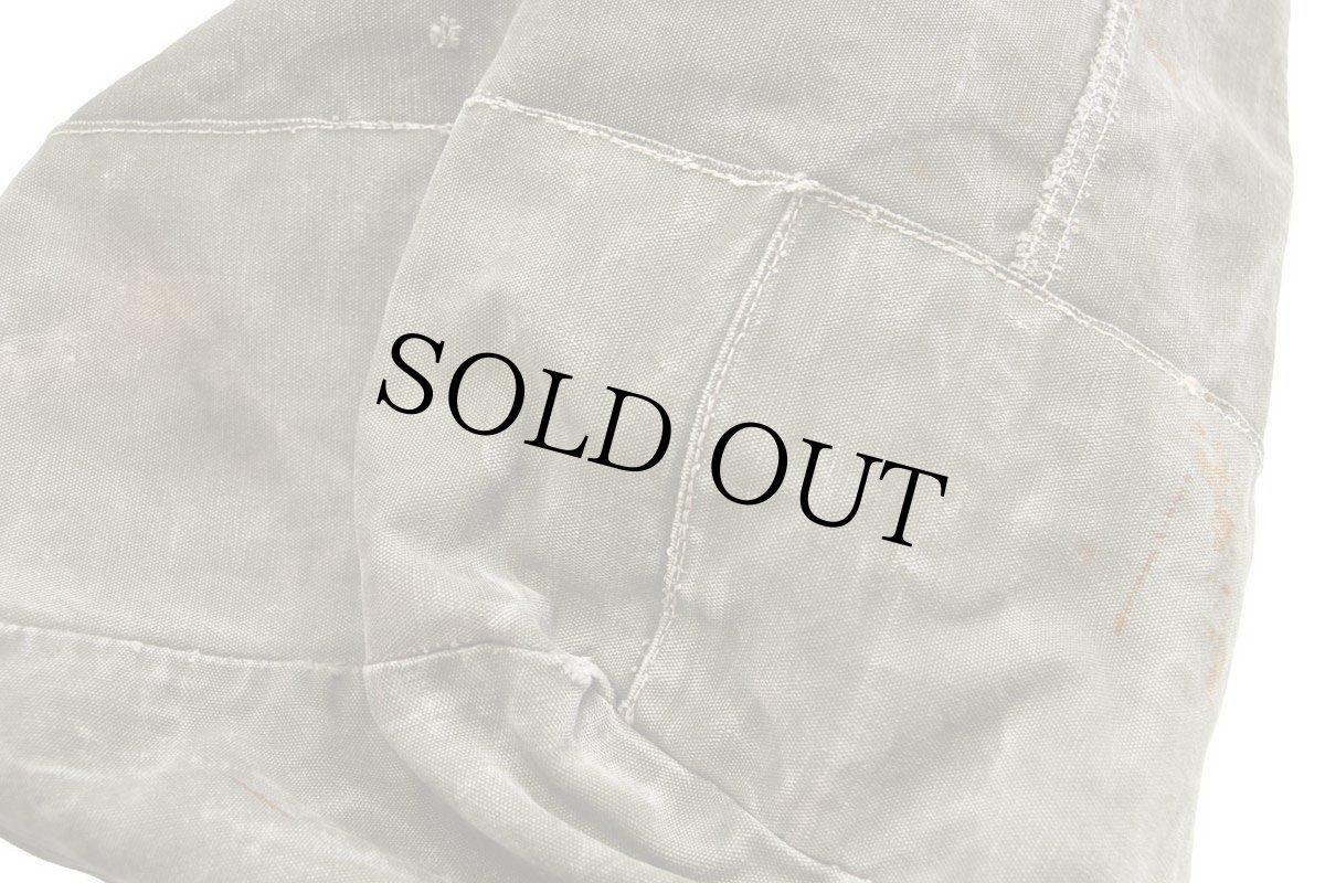 画像10: 40s 米軍 US ステンシル ダメージ コットン キャンバス ダッフルバッグ オリーブドラブ (10)