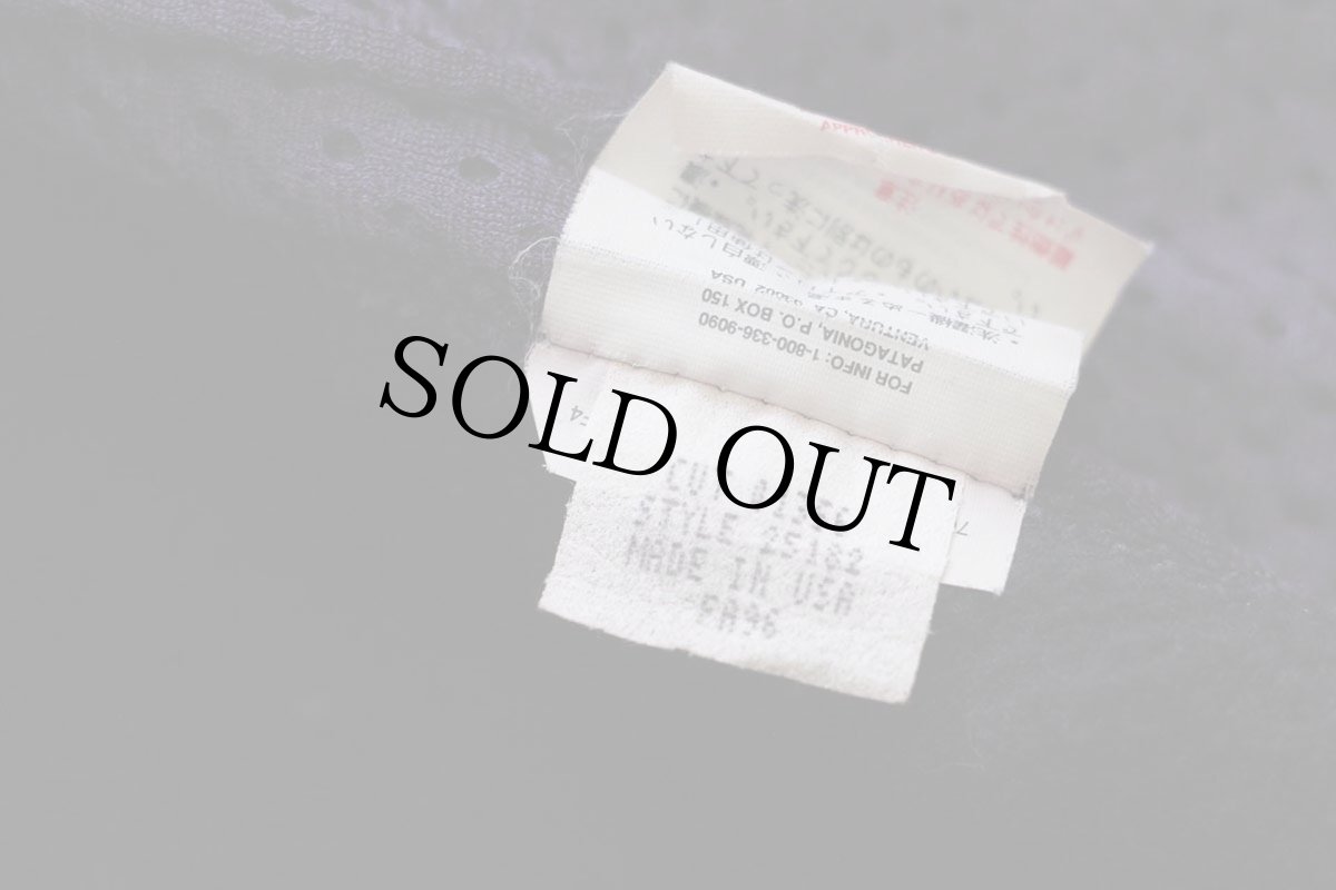 画像5: 90s USA製 patagoniaパタゴニア ロゴ刺繍 シンチラ フリースベスト 黒 L (5)