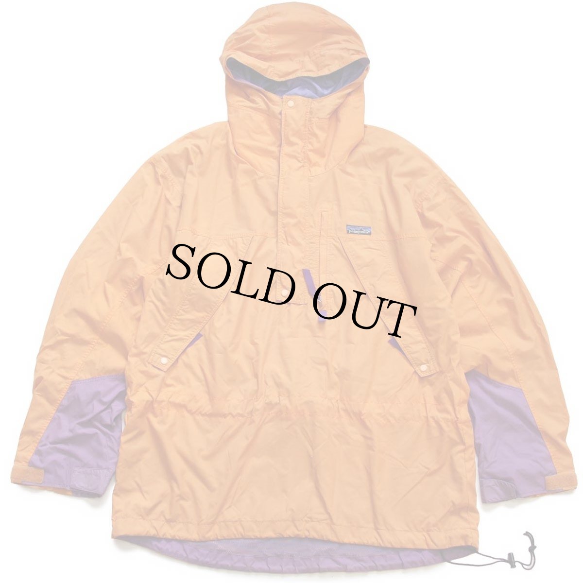 画像1: 90s patagoniaパタゴニア Nitro Anorak Jacket ニトロ ナイロン アノラックパーカー マンゴー×薄紫 L (1)