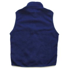 画像2: 90s USA製 patagoniaパタゴニア ロゴ刺繍 シンチラ フリースベスト 紺 M (2)