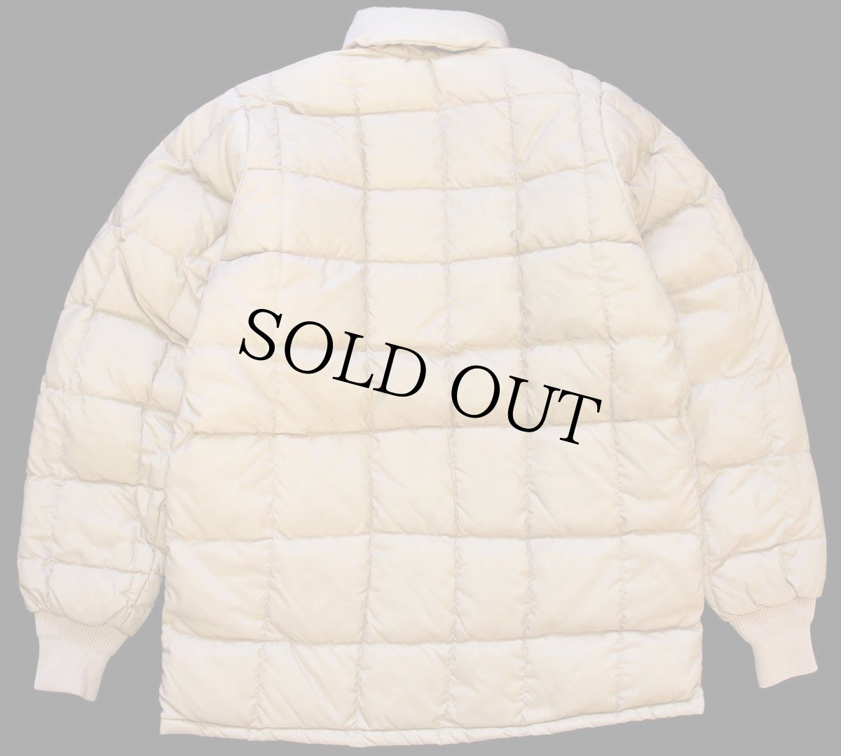 画像2: 60s Gerry ナイロン ダウンジャケット ベージュ L-L (2)