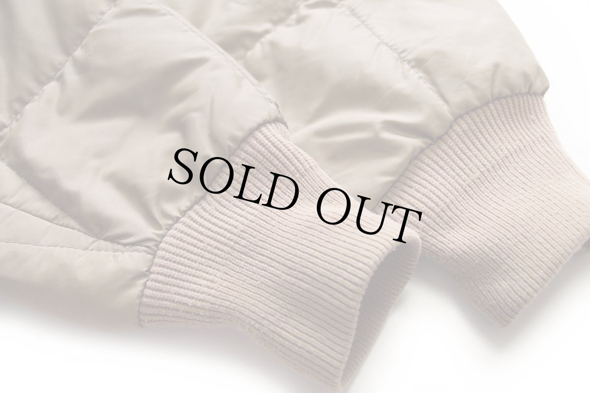 画像8: 70s Woolrichウールリッチ キルティング ナイロン インナー ダウンジャケット ブラウンベージュ L (8)