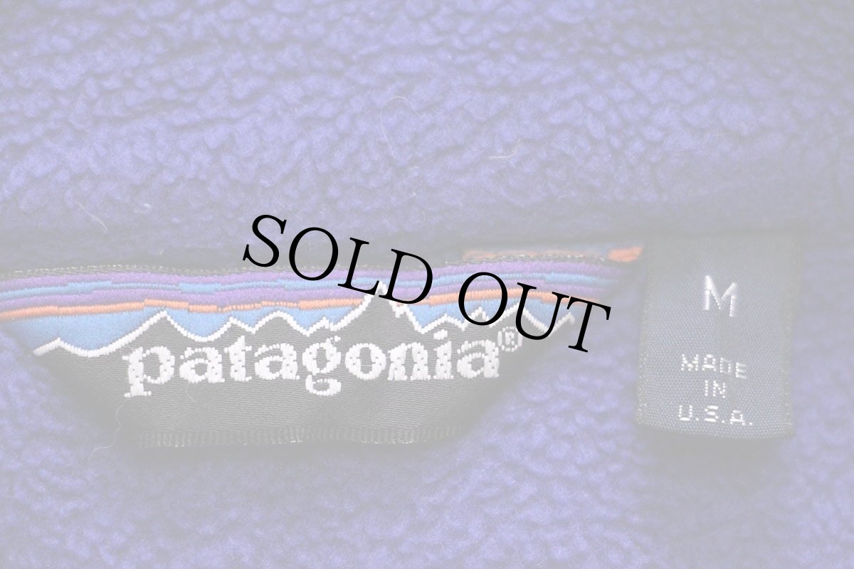 画像4: 80s USA製 patagoniaパタゴニア フリースジャケット 青紫 M (4)