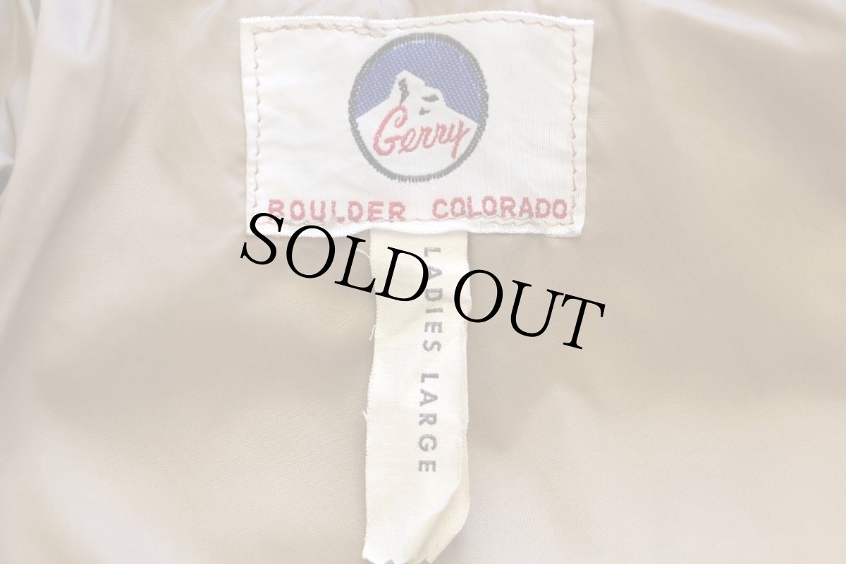 画像5: 60s Gerry ナイロン ダウンジャケット ベージュ L-L (5)