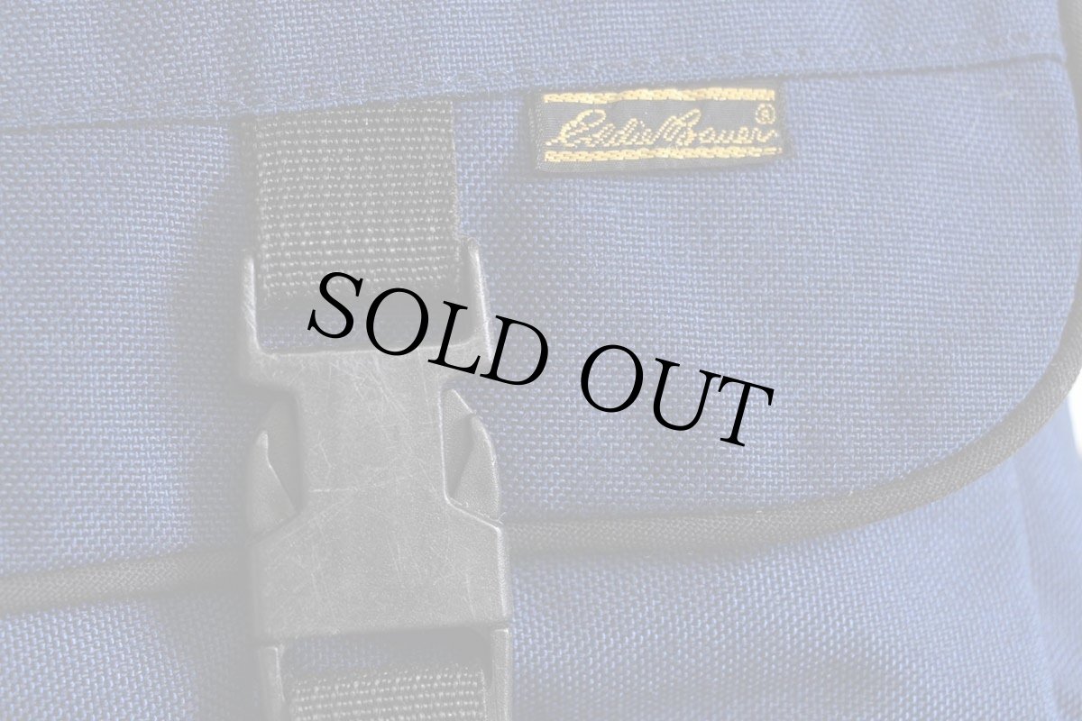 画像3: 90s USA製 EddieBauerエディーバウアー 2WAY ナイロン ショルダーバッグ 紺 (3)