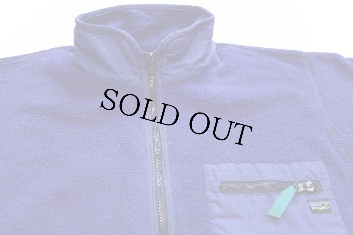 画像3: 80s USA製 patagoniaパタゴニア フリースジャケット 青紫 M (3)