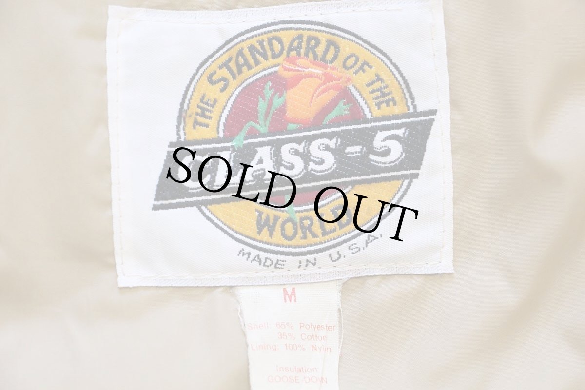 画像4: 80s USA製 CLASS-5 ダウンパーカー レンガ M★ダウンジャケット (4)