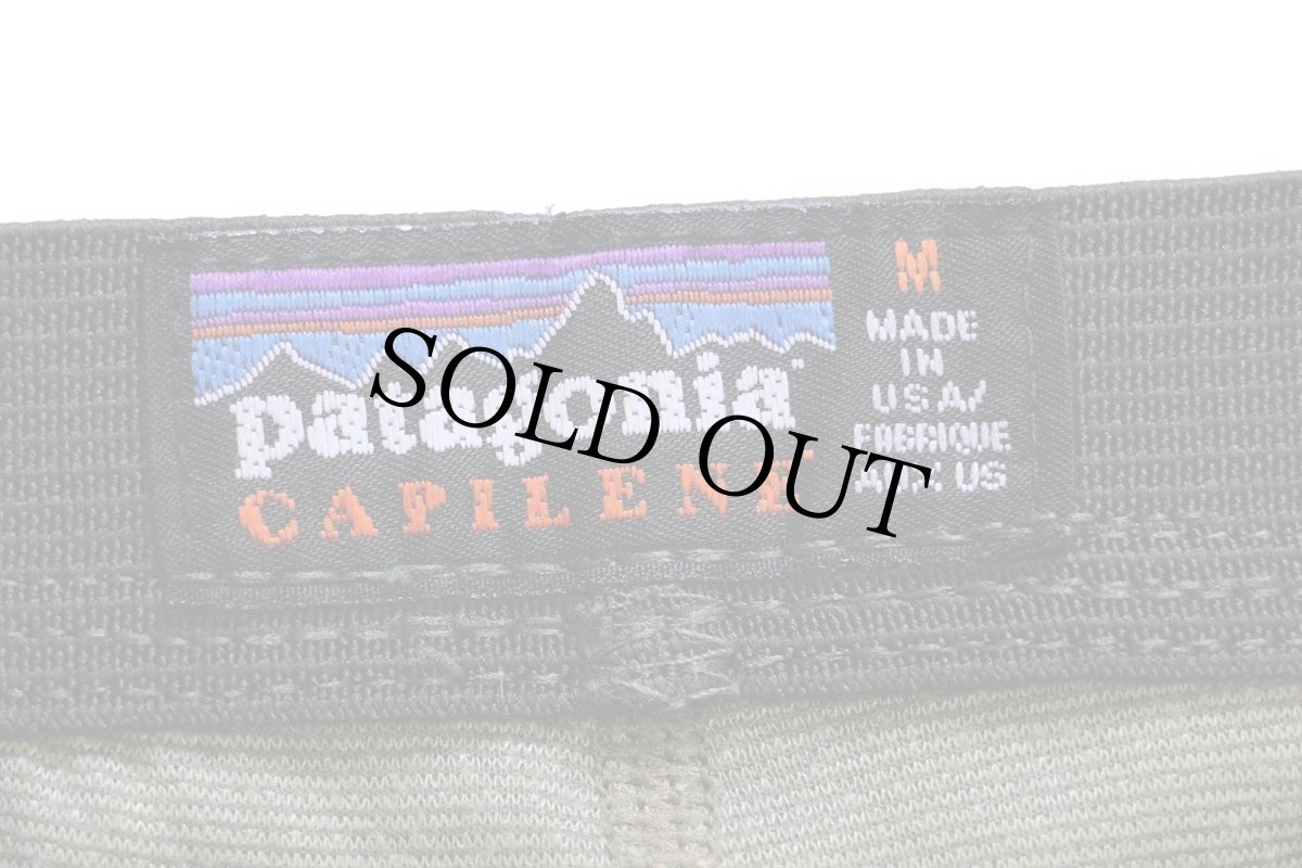 画像6: 00s USA製 patagoniaパタゴニア CAPILENEキャプリーン インナーパンツ 薄緑 M (6)