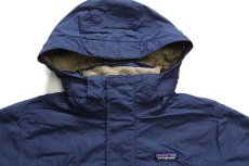 画像3: patagoniaパタゴニア Isthmus Parka パイル フリースライナー ナイロン イスマスパーカー 紺 M★ジャケット (3)