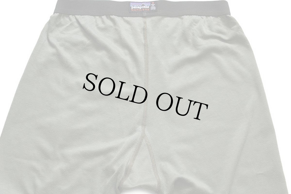 画像5: 00s USA製 patagoniaパタゴニア CAPILENEキャプリーン インナーパンツ 薄緑 M (5)