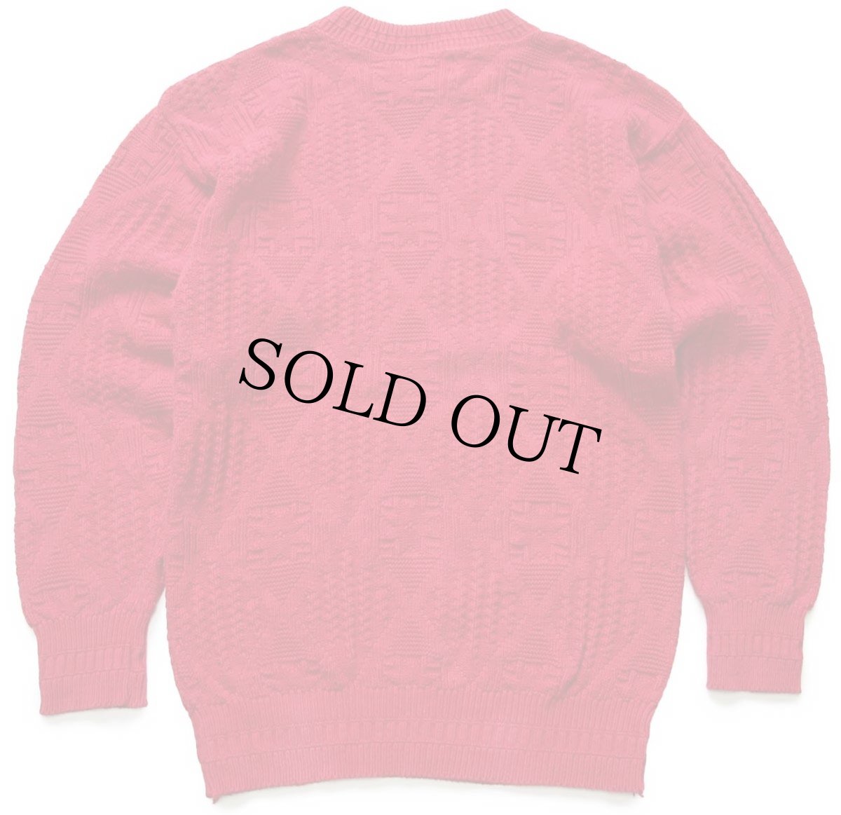 画像2: 80s USA製 JCPenney THE FOX フォークロア柄 コットンニット セーター 赤 S (2)