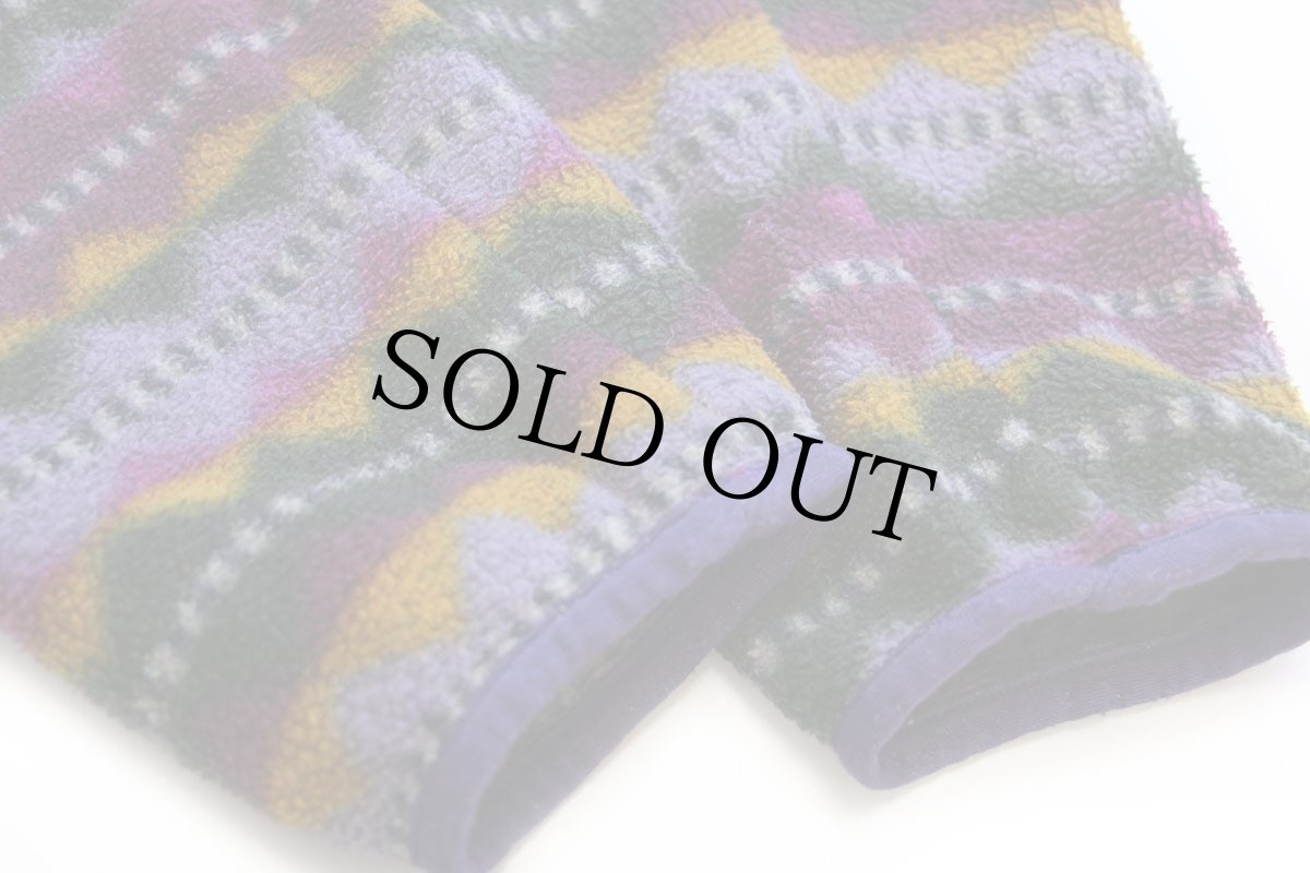 画像6: 90s USA製 patagoniaパタゴニア ダイヤモンド 総柄 フリース スナップT S (6)