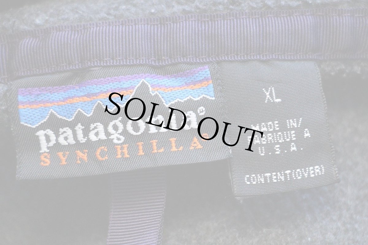 画像4: 90s USA製 patagoniaパタゴニア シンチラ フリース スナップT グレー XL (4)