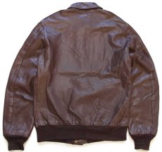 画像2: 80s WILLIS & GEIGER A-2 フライト レザージャケット 焦げ茶 36 (2)